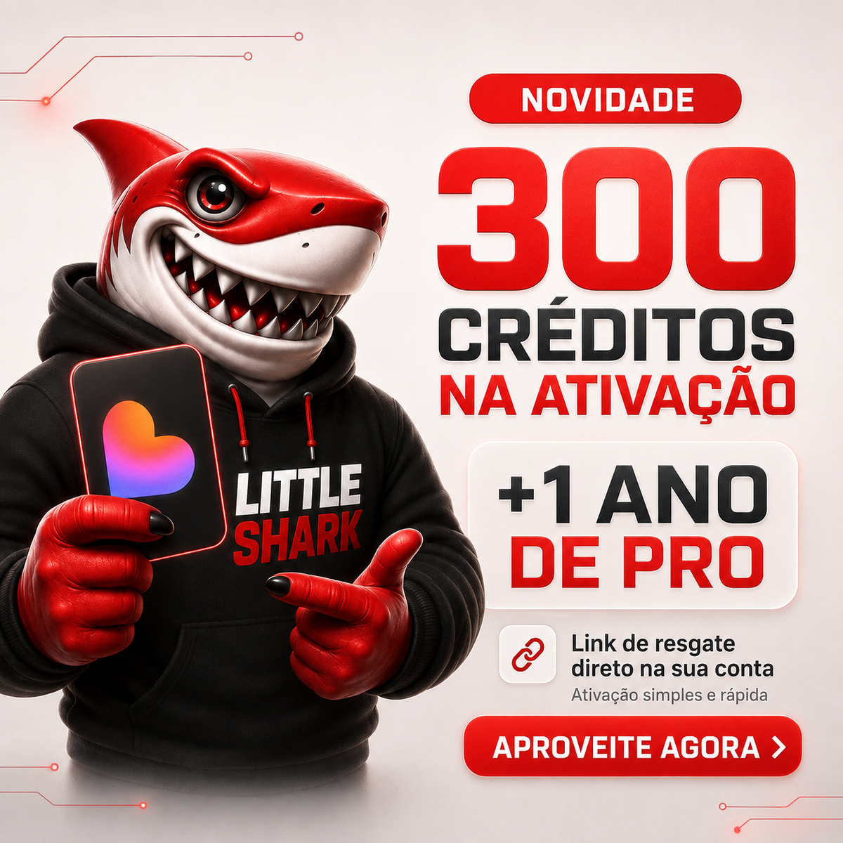 300 Créditos + 1 Ano PRO (Lovable)
