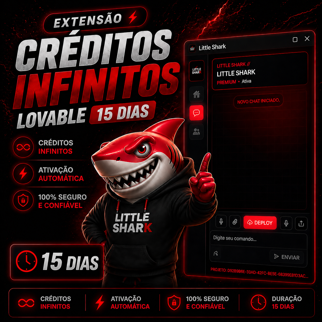 Extensão Créditos Lovable Infinitos Por 15 Dias