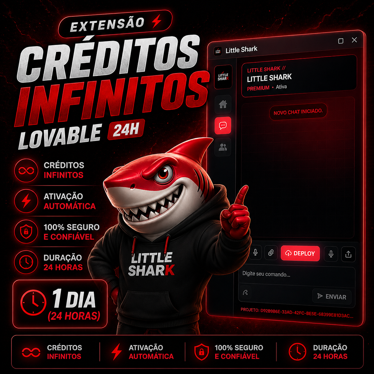 Extensão Creditos Lovable Infinitos Por 1 Dia (24Hr)