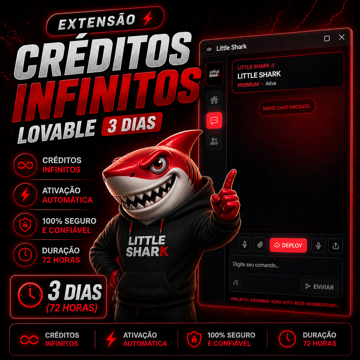 Extensão Créditos Lovable Infinitos Por 3 Dia (120Hrs)